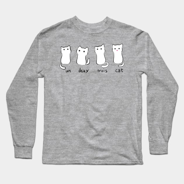 Un Deux Trois Cat Long Sleeve T-Shirt by wally11